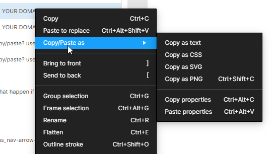 Copy as PNG in Figma