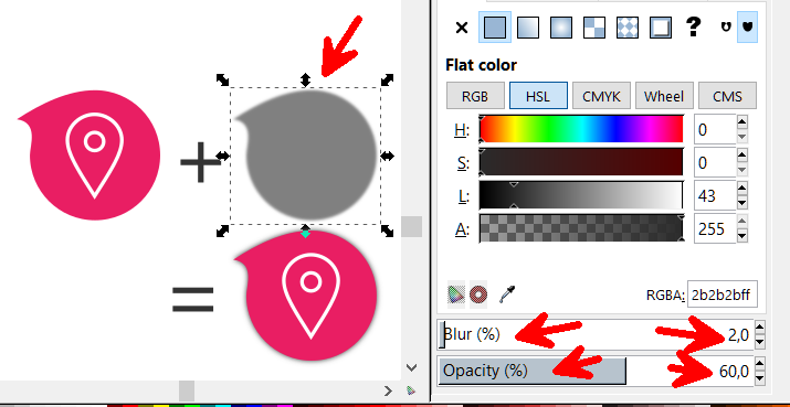 Give contrast in design using shadows