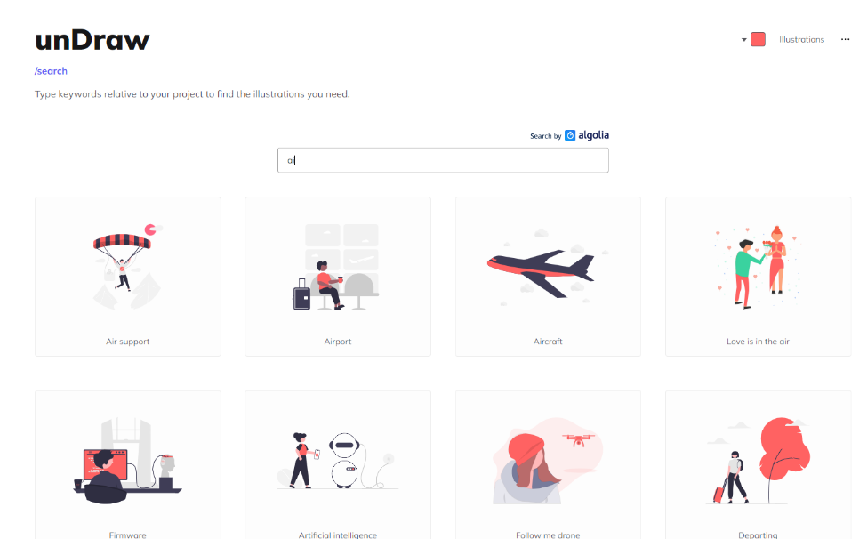 the mockup of a landing page - images in Figma