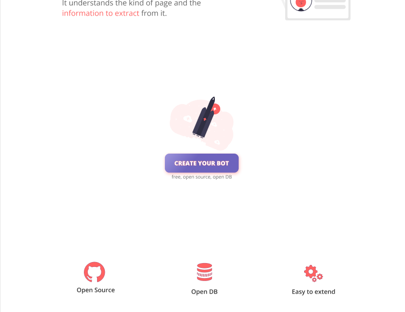 the mockup of a landing page - feature description icons in Figma